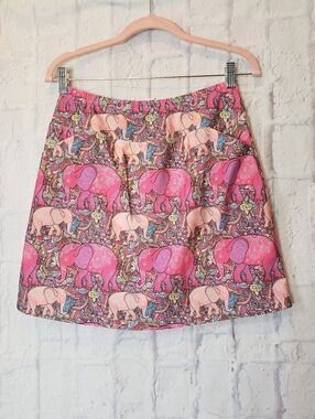 B SKINZ Pull On Golf Skort Ella Bella Elephant Print Medium